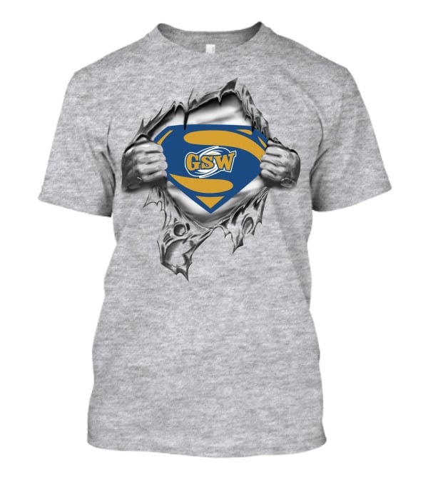 Georgia Southwestern St Hurricanes Gsw Superman Logo Rip T-Shirt