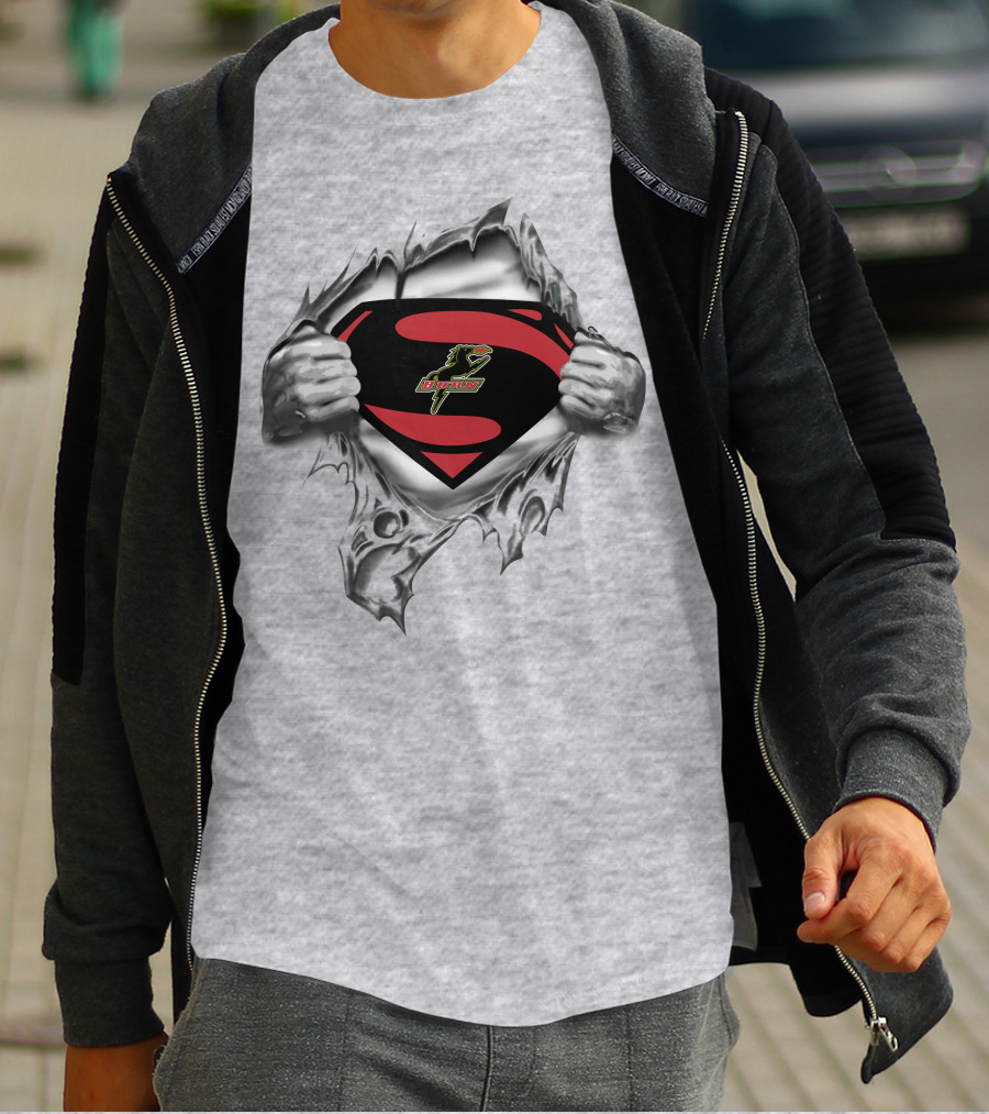 Dallas Burn Superman Logo With Torn Chest T-Shirt