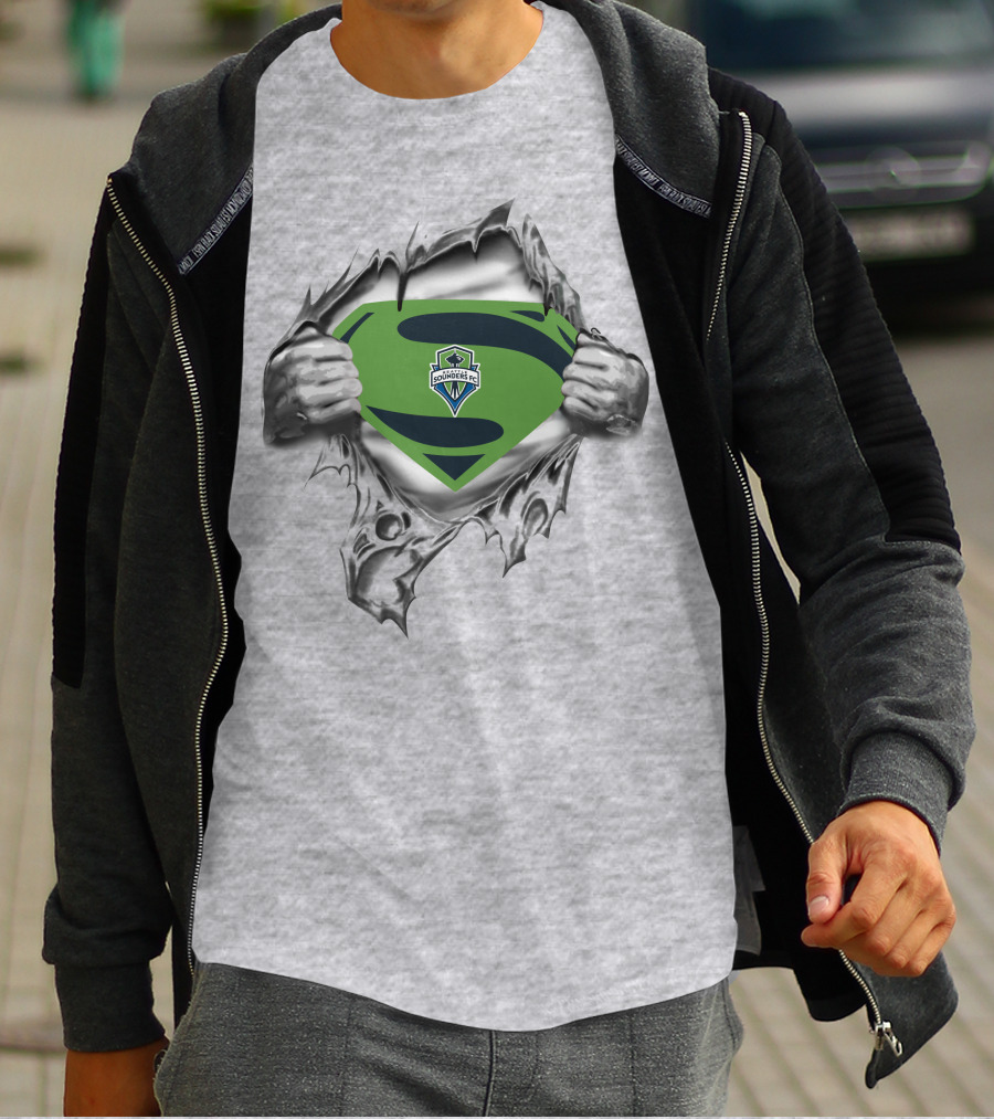 Seattle Sounders Fc Superman Logo Superhero T-Shirt