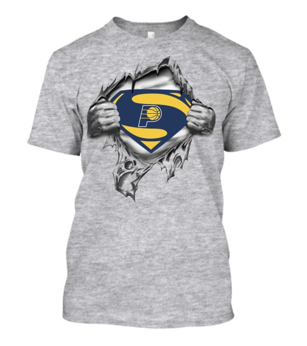 Indiana Pacers Superman Logo Basketball Hero 80S Style T-Shirt
