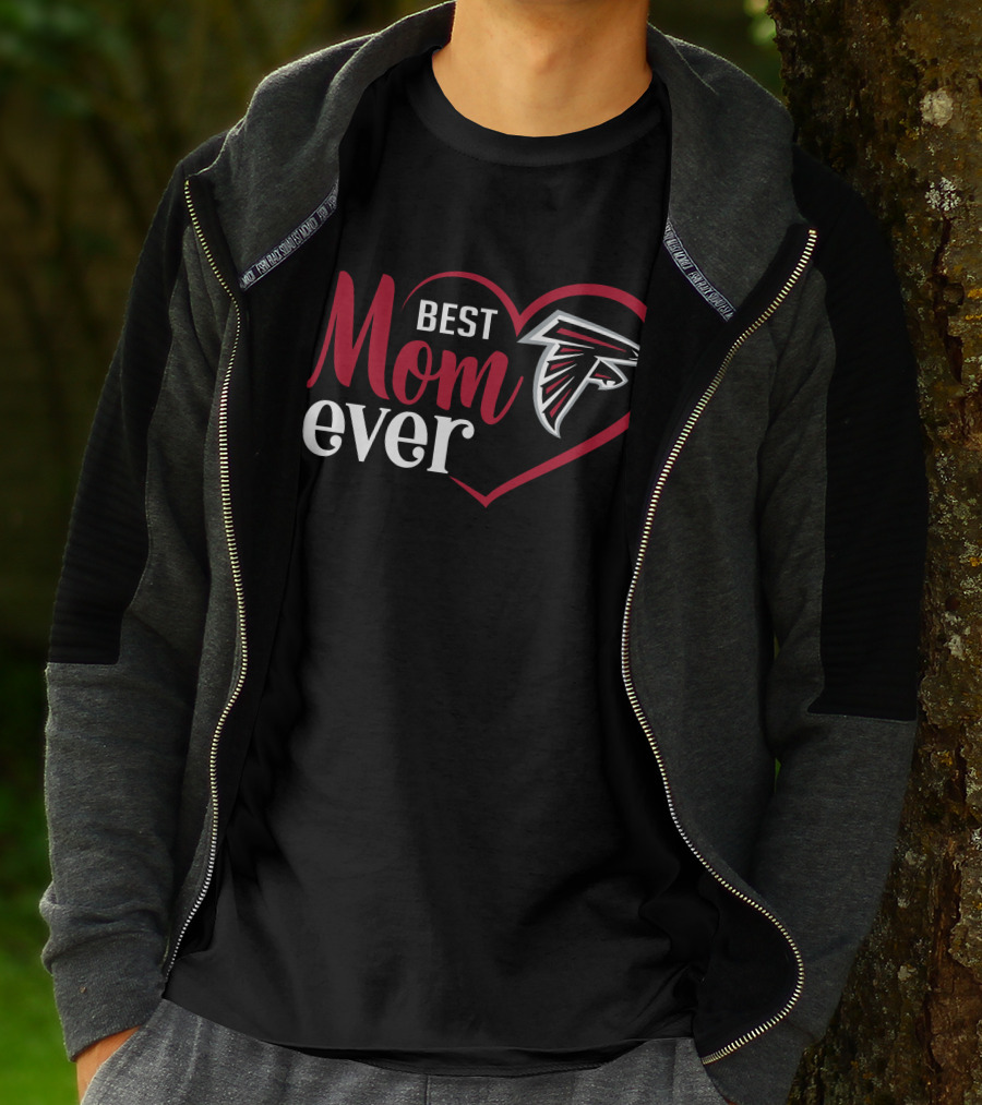 Atlanta Falcons Best Mom Ever Heart T-Shirt
