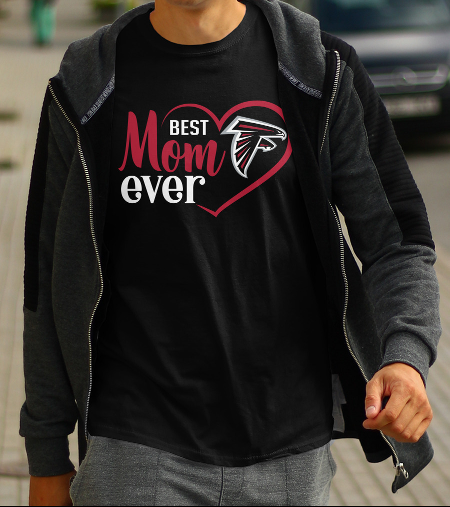 Atlanta Falcons Best Mom Ever Heart T-Shirt
