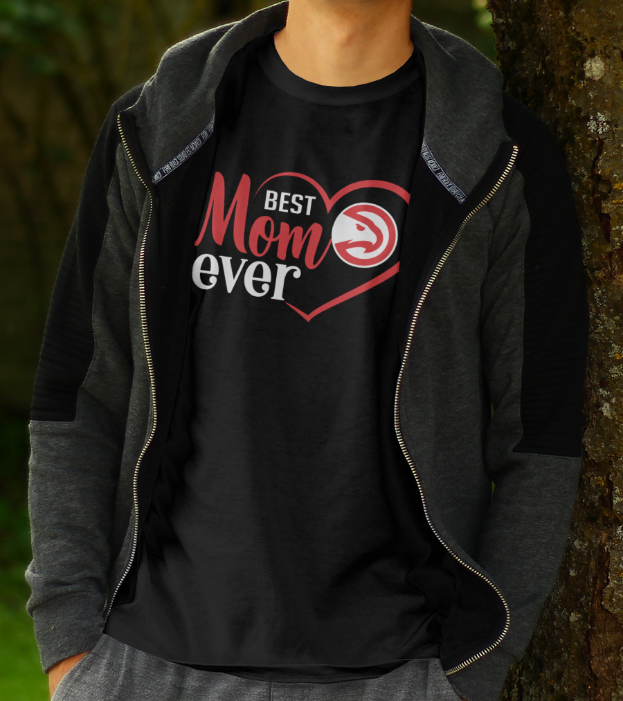 Best Mom Ever Atlanta Hawks Heart T-Shirt