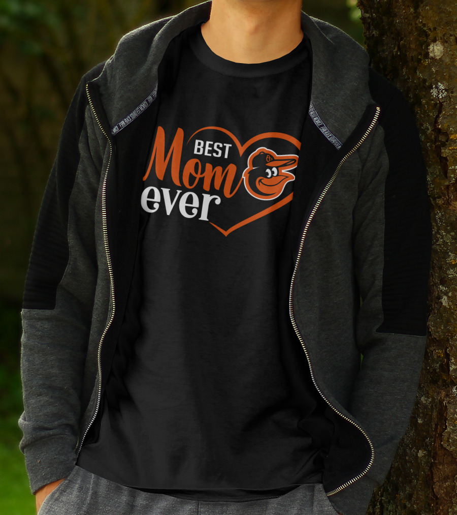 Baltimore Orioles Best Mom Ever Heart T-Shirt