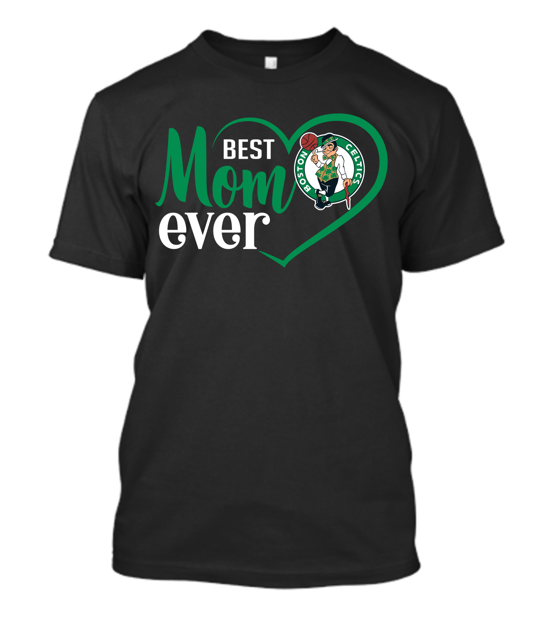 Best Mom Ever Boston Celtics Heart T-Shirt