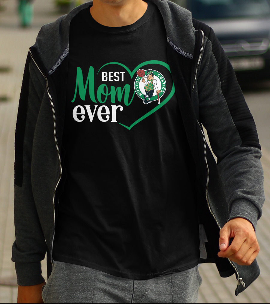 Best Mom Ever Boston Celtics Heart T-Shirt