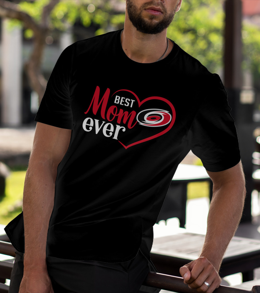 Best Mom Ever Carolina Hurricanes Heart T-Shirt