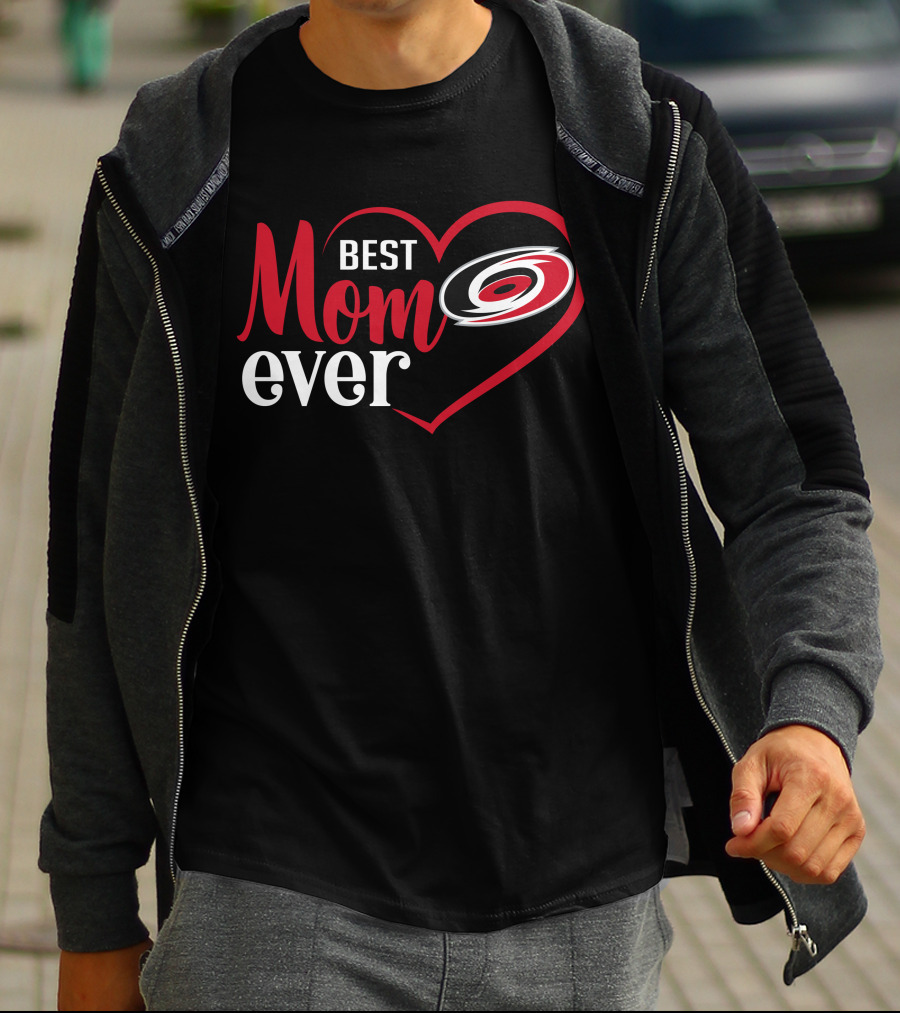 Best Mom Ever Carolina Hurricanes Heart T-Shirt