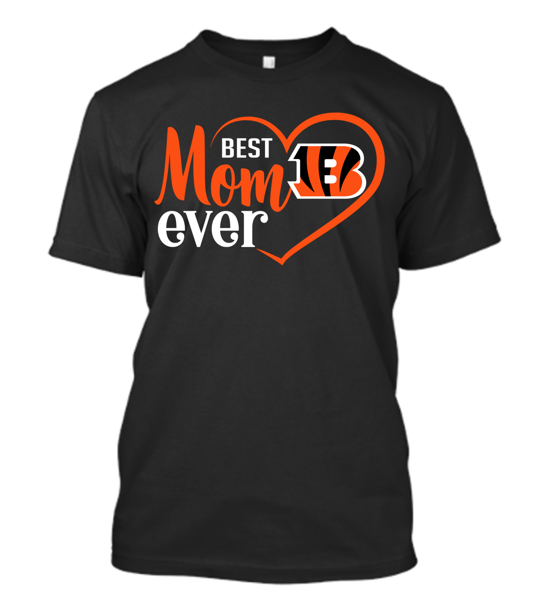 Cincinnati Bengals Best Mom Ever Heart T-Shirt