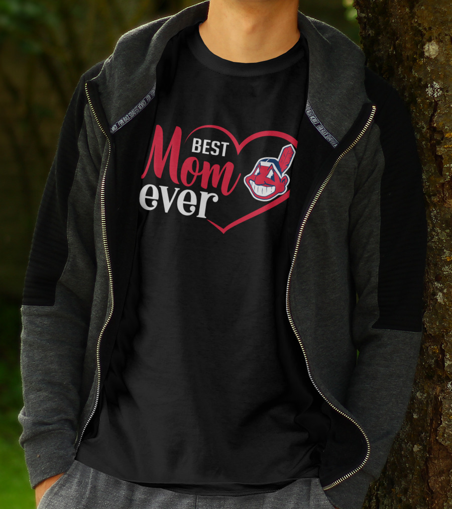 Best Mom Ever Cleveland Indians Heart T-Shirt