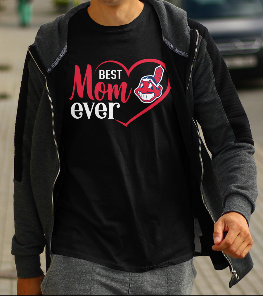 Best Mom Ever Cleveland Indians Heart T-Shirt