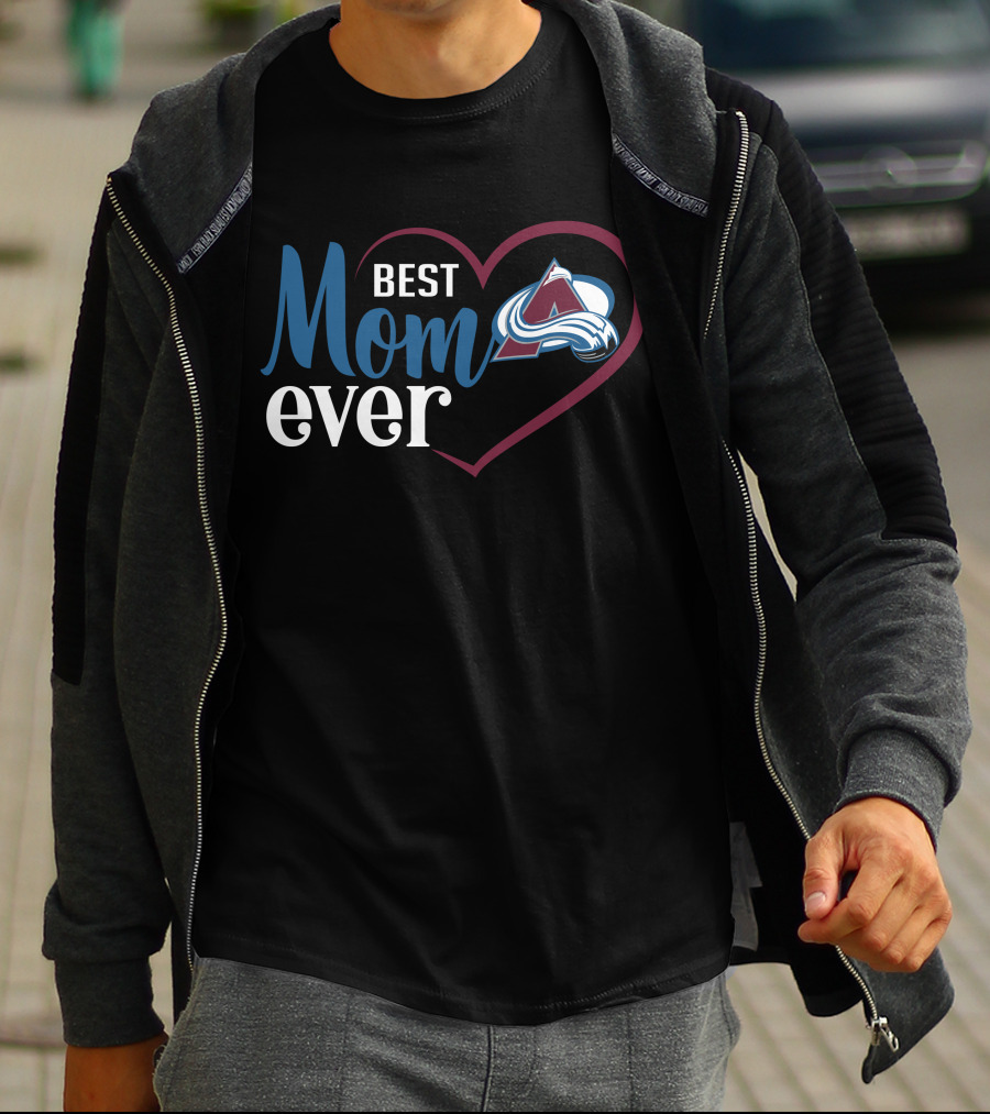 Best Mom Ever Colorado Avalanche Heart T-Shirt