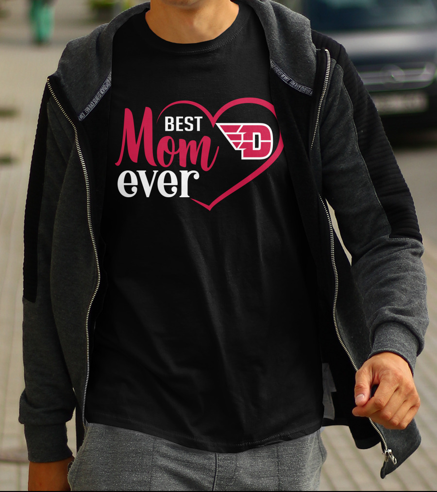 Dayton Flyers Best Mom Ever Heart T-Shirt