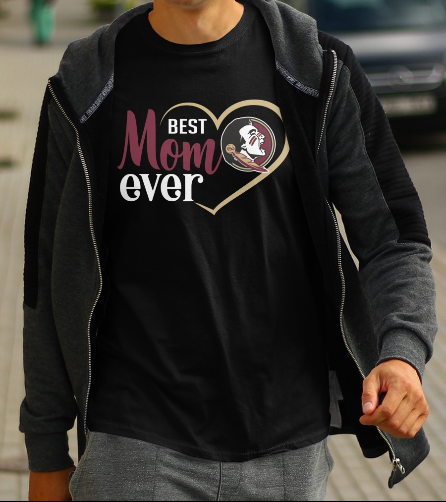 Florida State Seminoles Best Mom Ever Heart T-Shirt