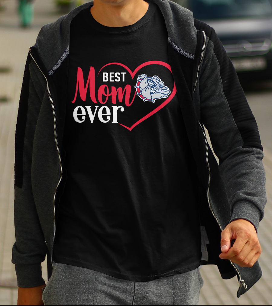 Gonzaga Bulldogs Best Mom Ever Heart T-Shirt