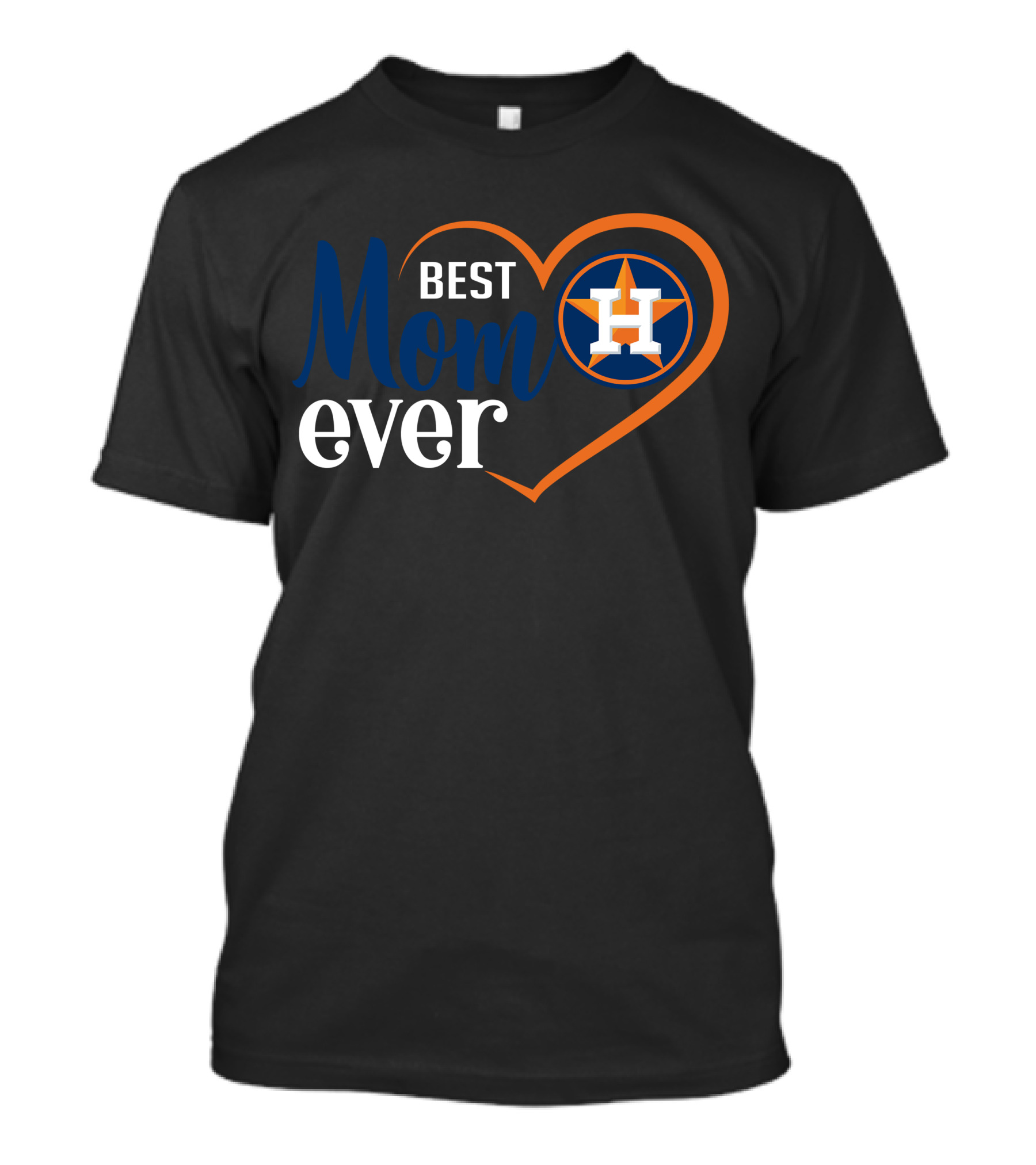 Best Mom Ever Houston Astros Heart T-Shirt