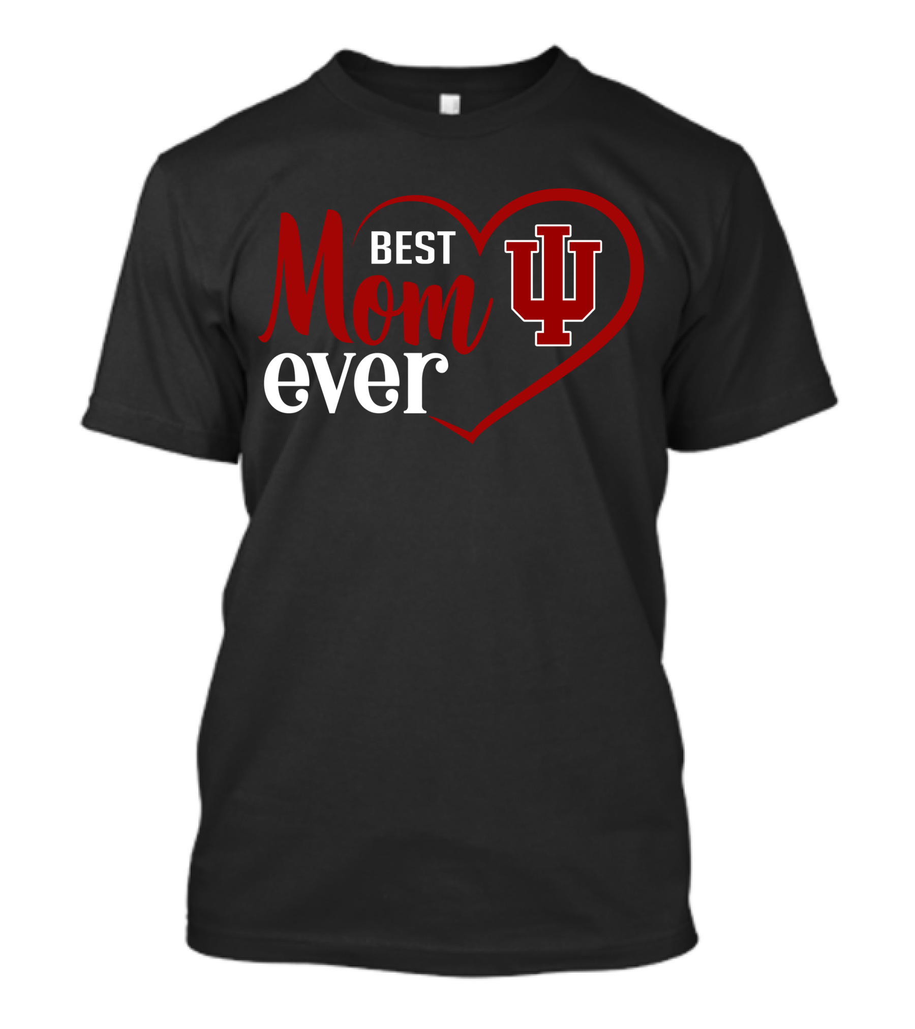 Indiana Hoosiers Iu Best Mom Ever Heart T-Shirt
