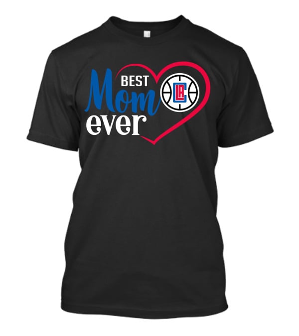 La Clippers Best Mom Ever Basketball Heart T-Shirt
