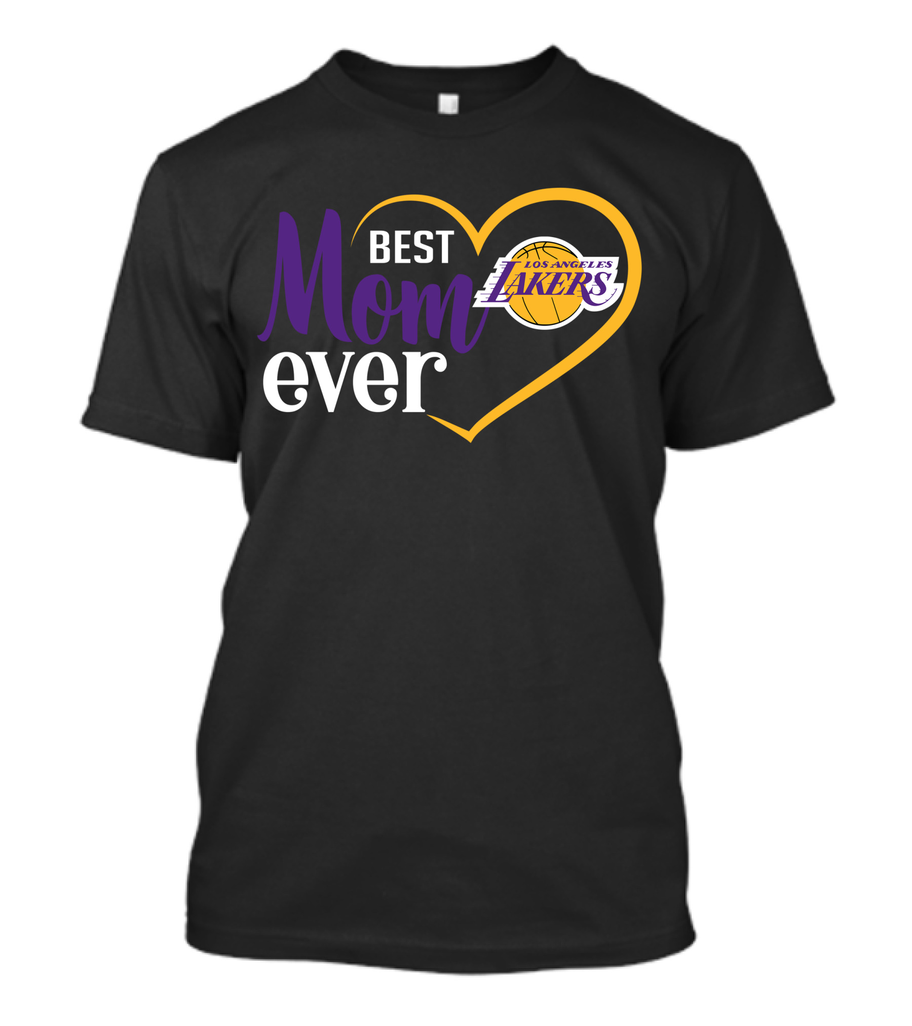 Best Mom Ever Los Angeles Lakers Heart T-Shirt