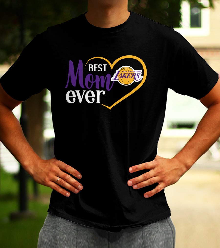 Best Mom Ever Los Angeles Lakers Heart T-Shirt
