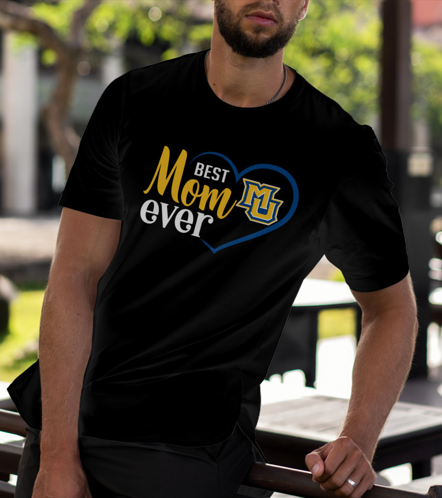 Marquette Golden Eagles Best Mom Ever Heart T-Shirt