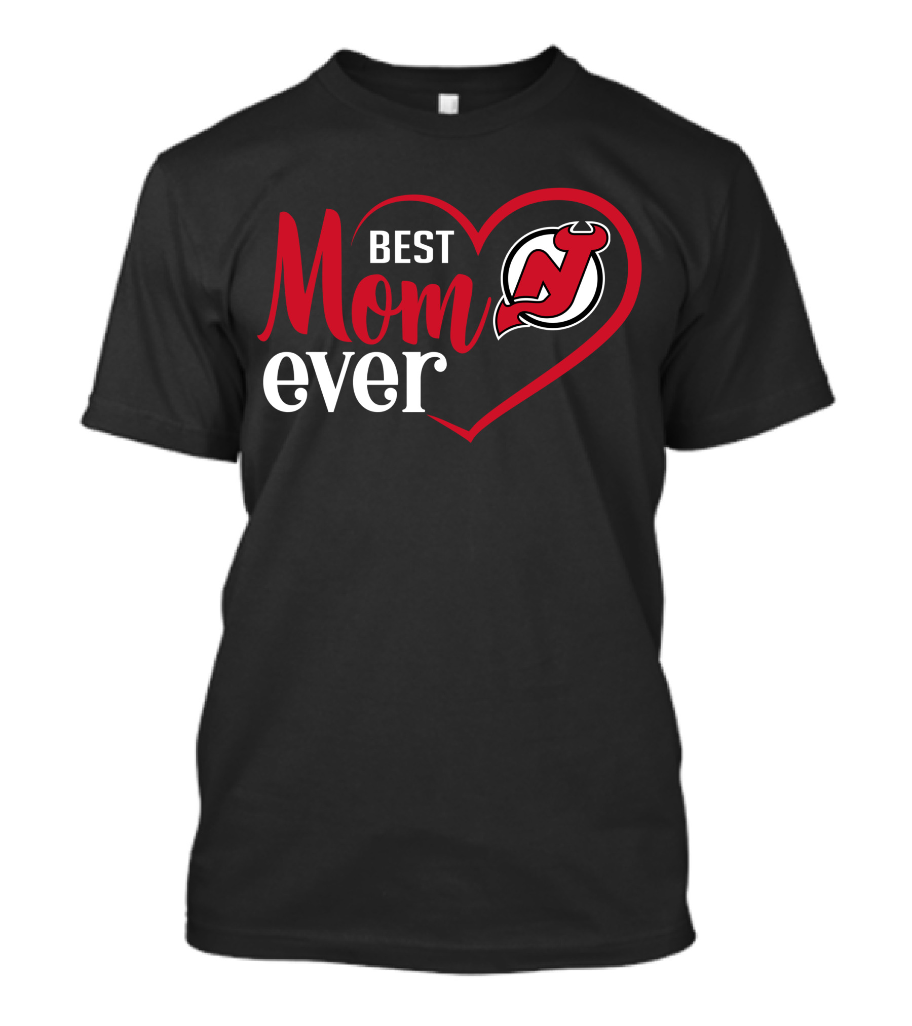 Best Mom Ever New Jersey Devils Heart T-Shirt