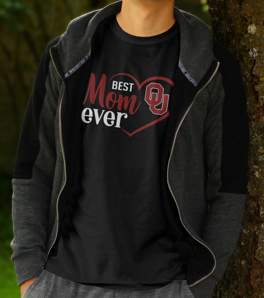 Best Mom Ever Oklahoma Sooners Heart Ou T-Shirt