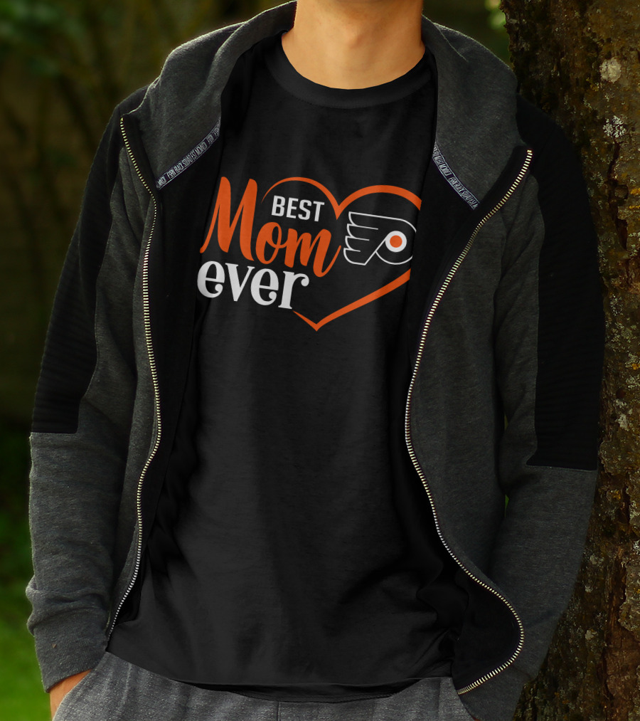 Philadelphia Flyers Best Mom Ever Heart T-Shirt