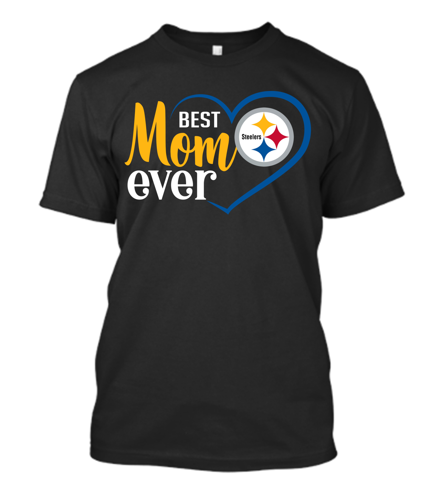 Pittsburgh Steelers Best Mom Ever Heart T-Shirt