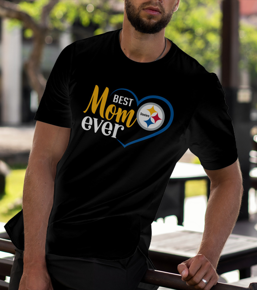 Pittsburgh Steelers Best Mom Ever Heart T-Shirt