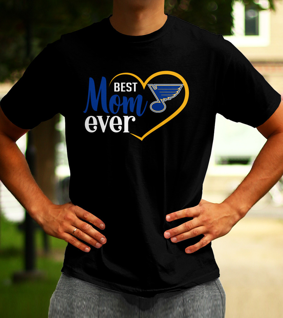 Best Mom Ever St Louis Blues Heart T-Shirt