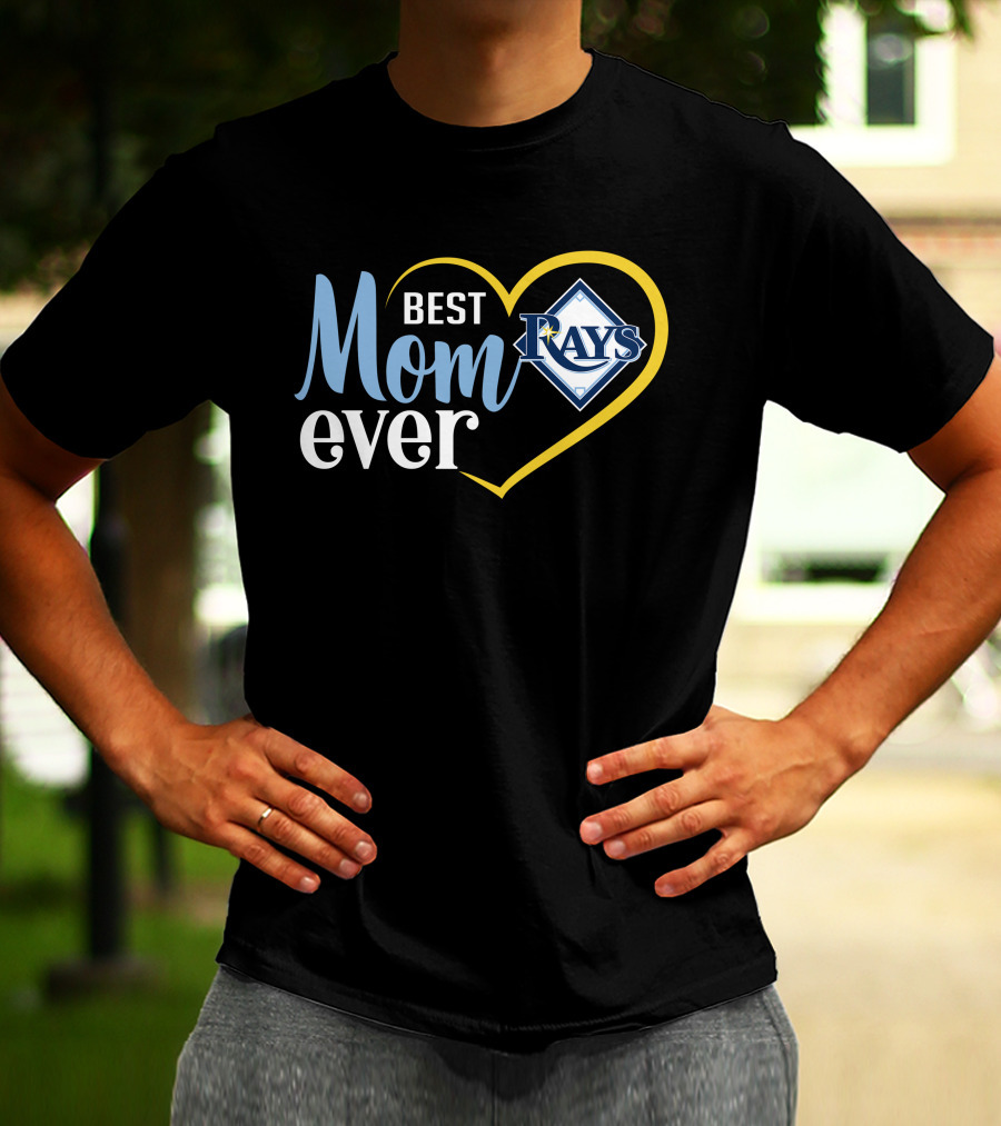 Tampa Bay Rays Best Mom Ever Heart T-Shirt