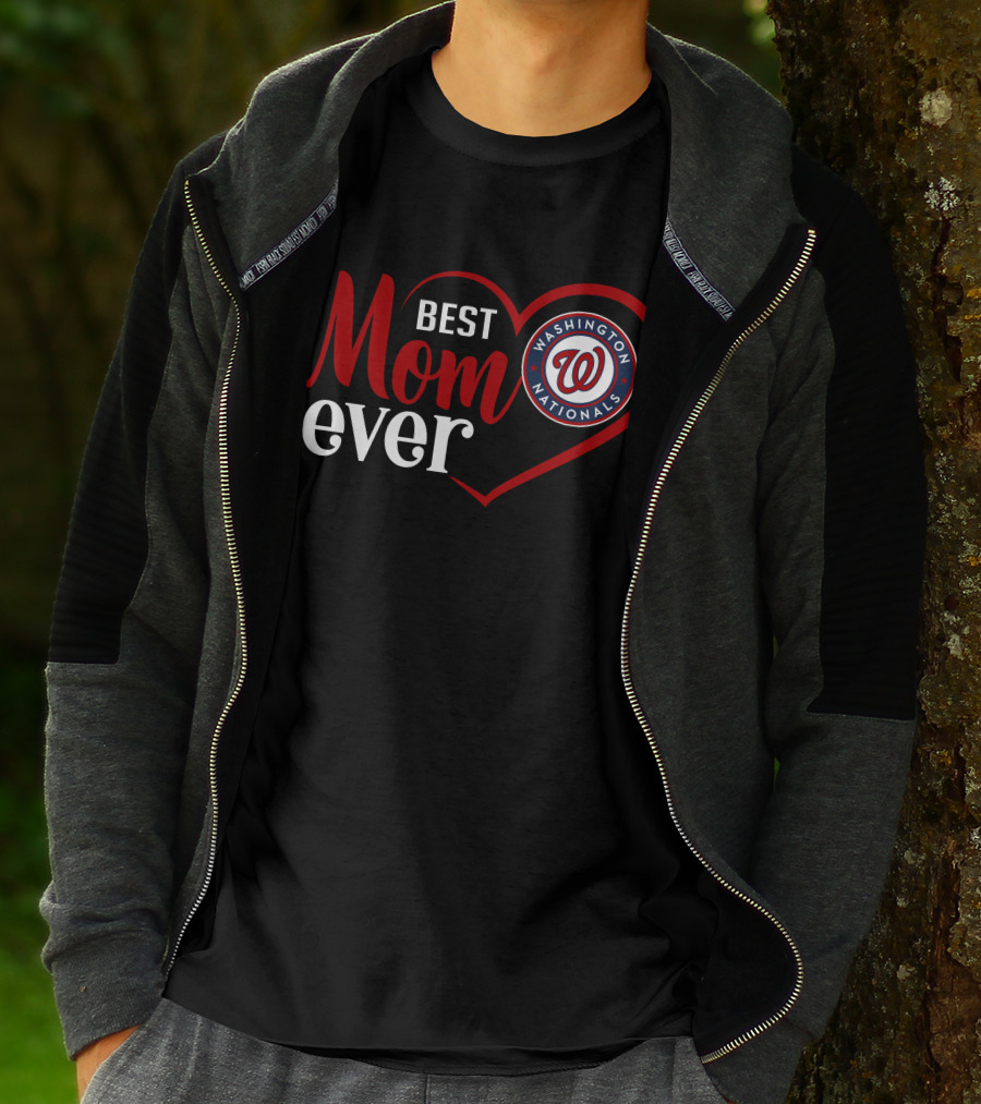 Best Mom Ever Washington Nationals Heart T-Shirt