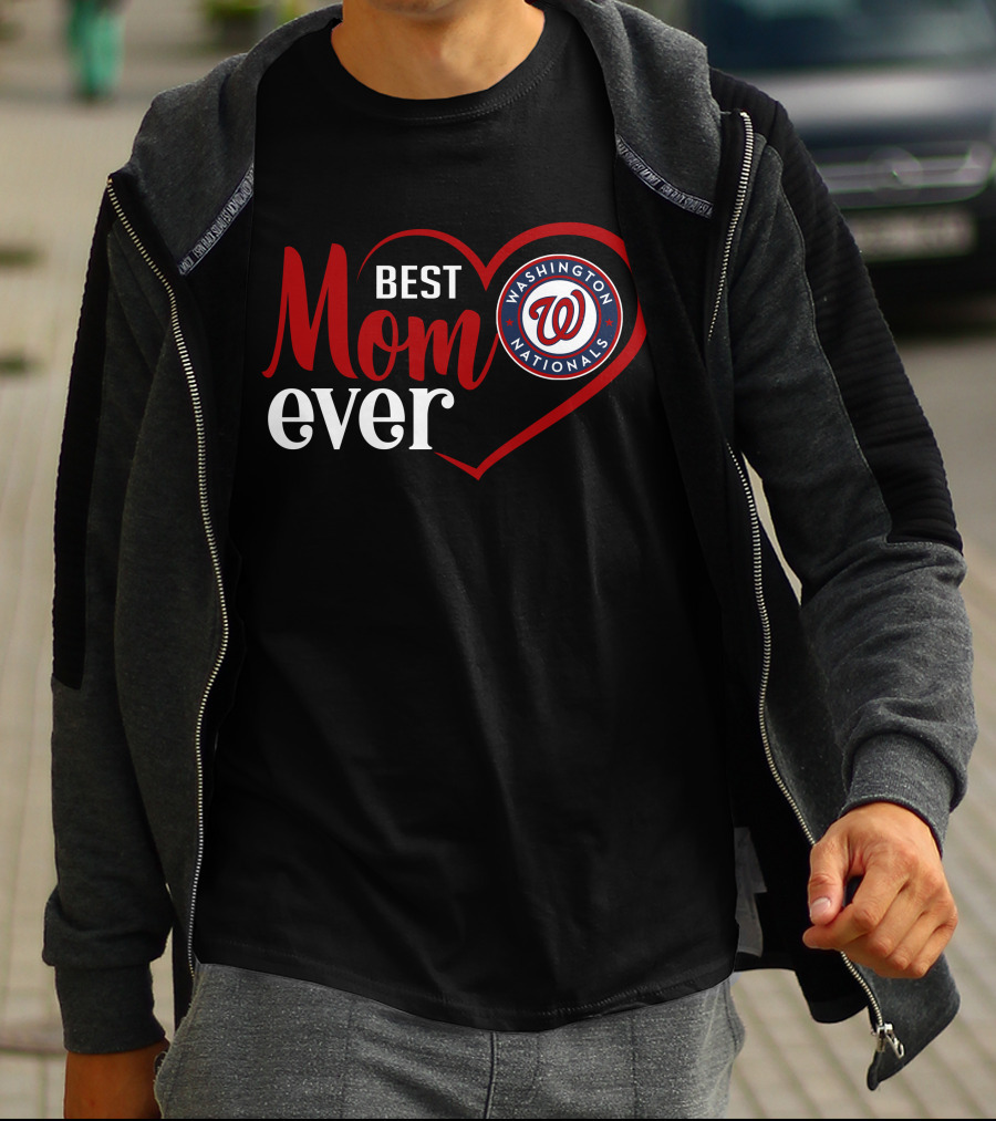 Best Mom Ever Washington Nationals Heart T-Shirt