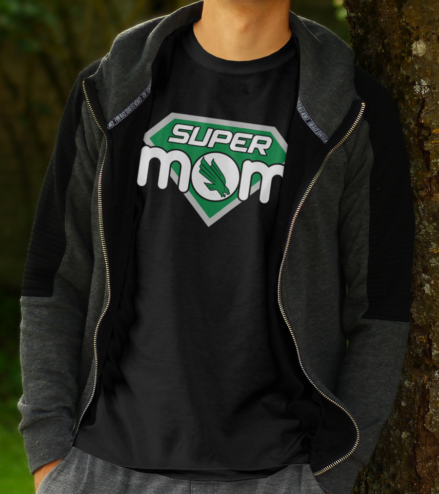 North Texas Mean Green Super Mom Shield T-Shirt