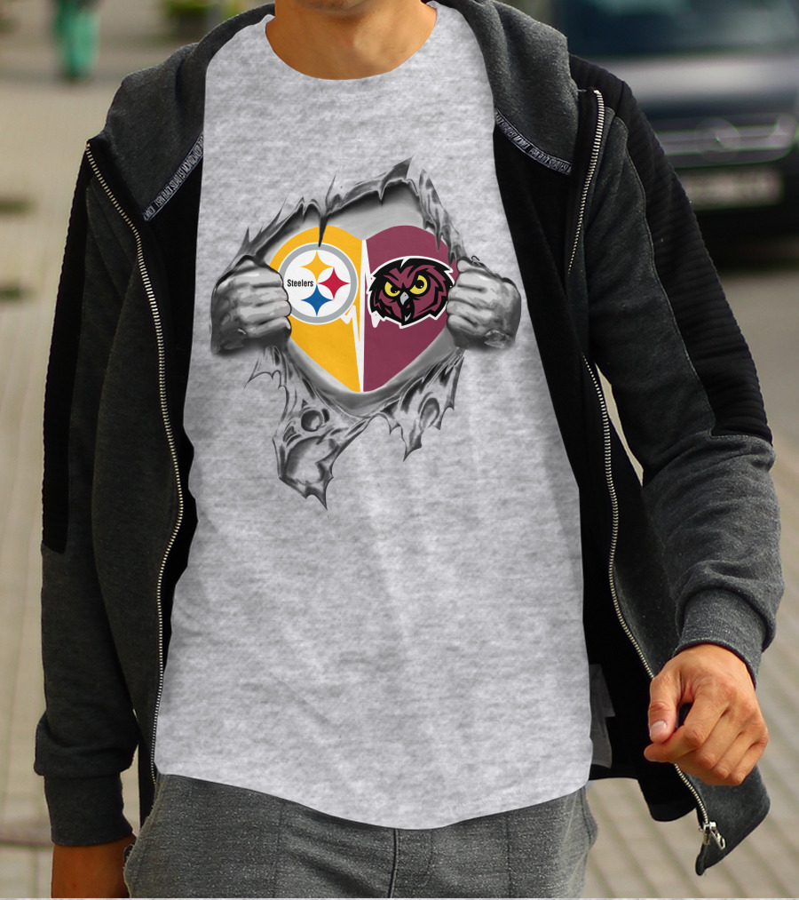 Steelers Temple Owls Heart In My Hands T-Shirt
