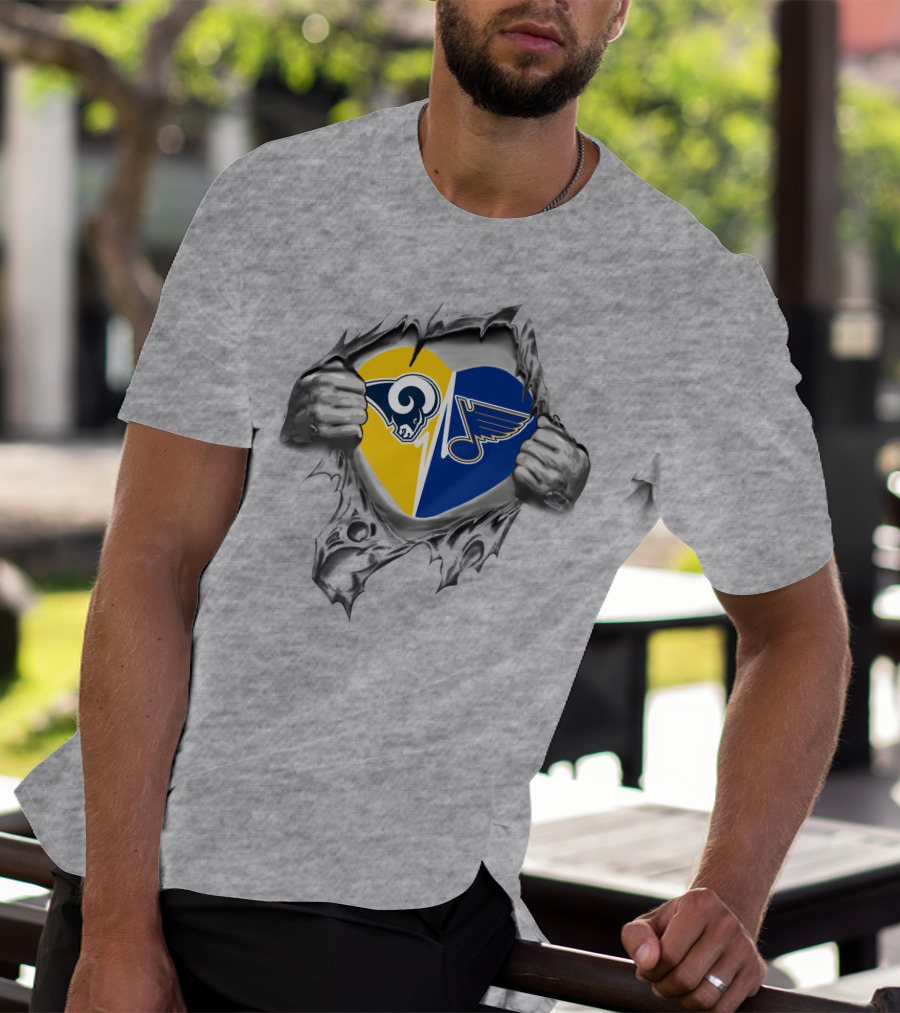 Rams Louis Blues Heart Revealed T-Shirt