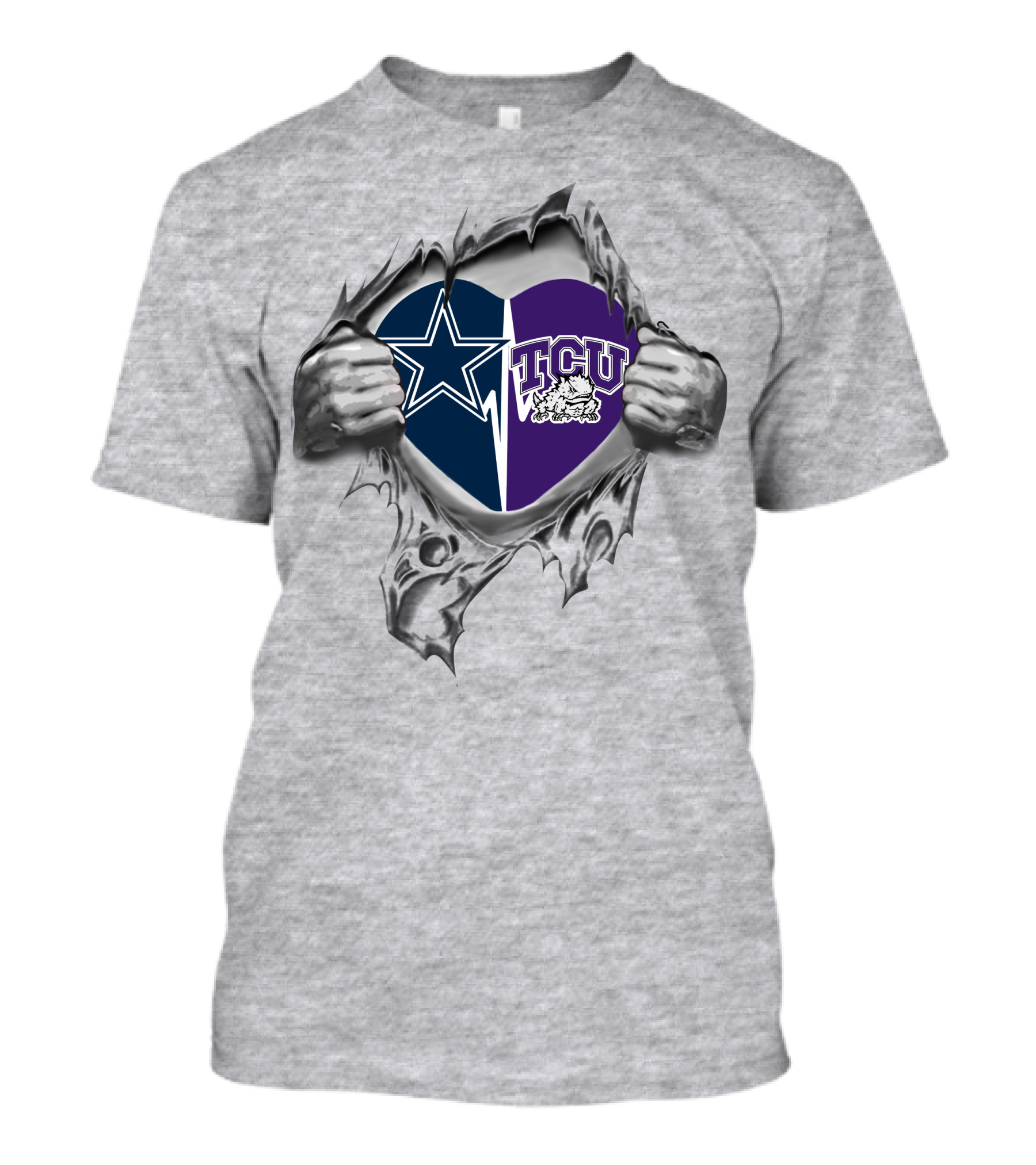 Dallas Cowboys Tcu Horned Frogs Heart 241 Cowboys It's In My Heart T-Shirt