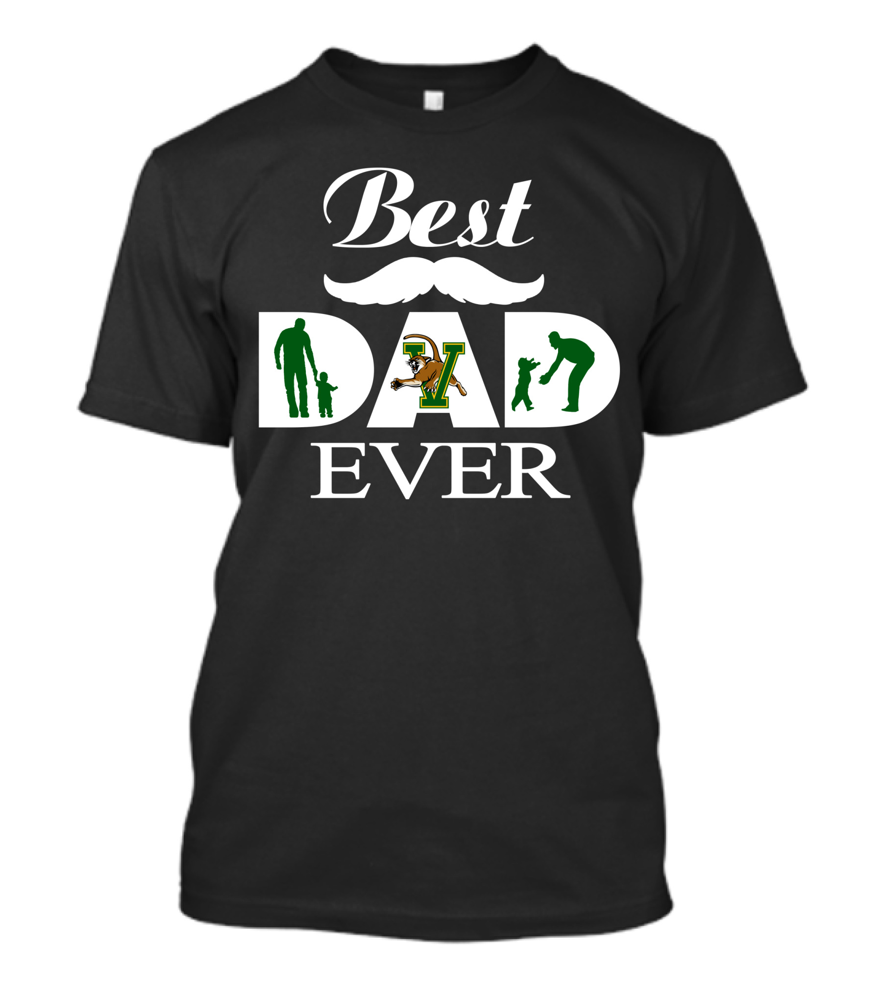 Best Dad Ever Vermont Catamounts Team Spirit T-Shirt