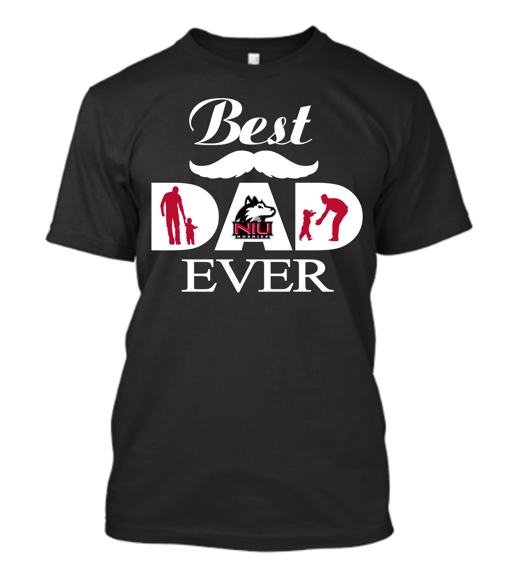 Best Dad Ever Northern Illinois Huskies Niu T-Shirt