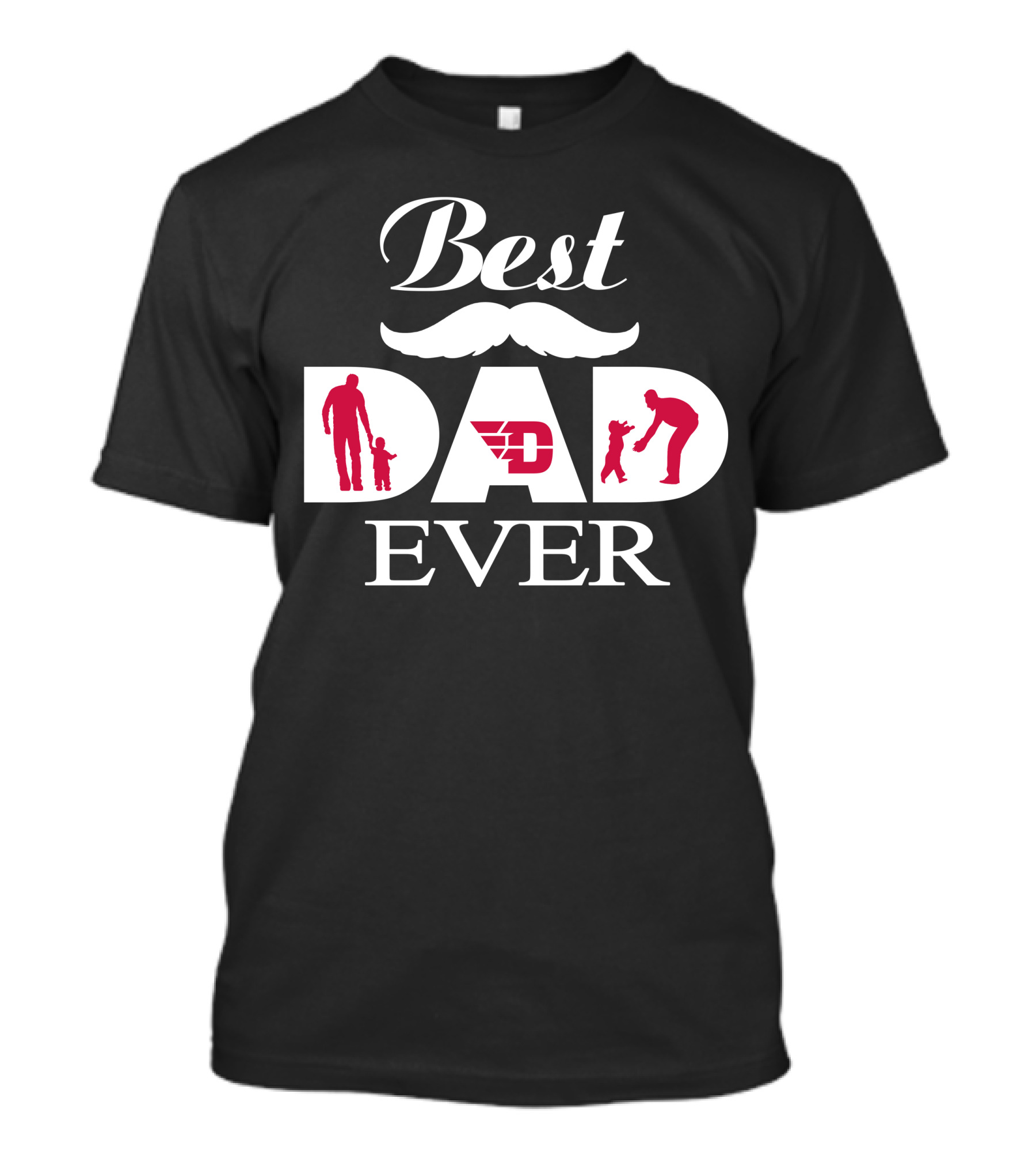 Best Dad Ever Dayton Flyers 87 T-Shirt