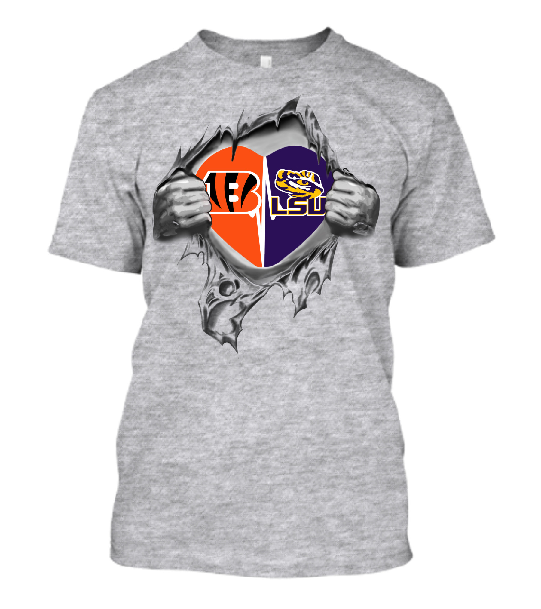 Bengals Lsu Tigers It's In My Heart Cincinnati Football Fan Passion T-Shirt