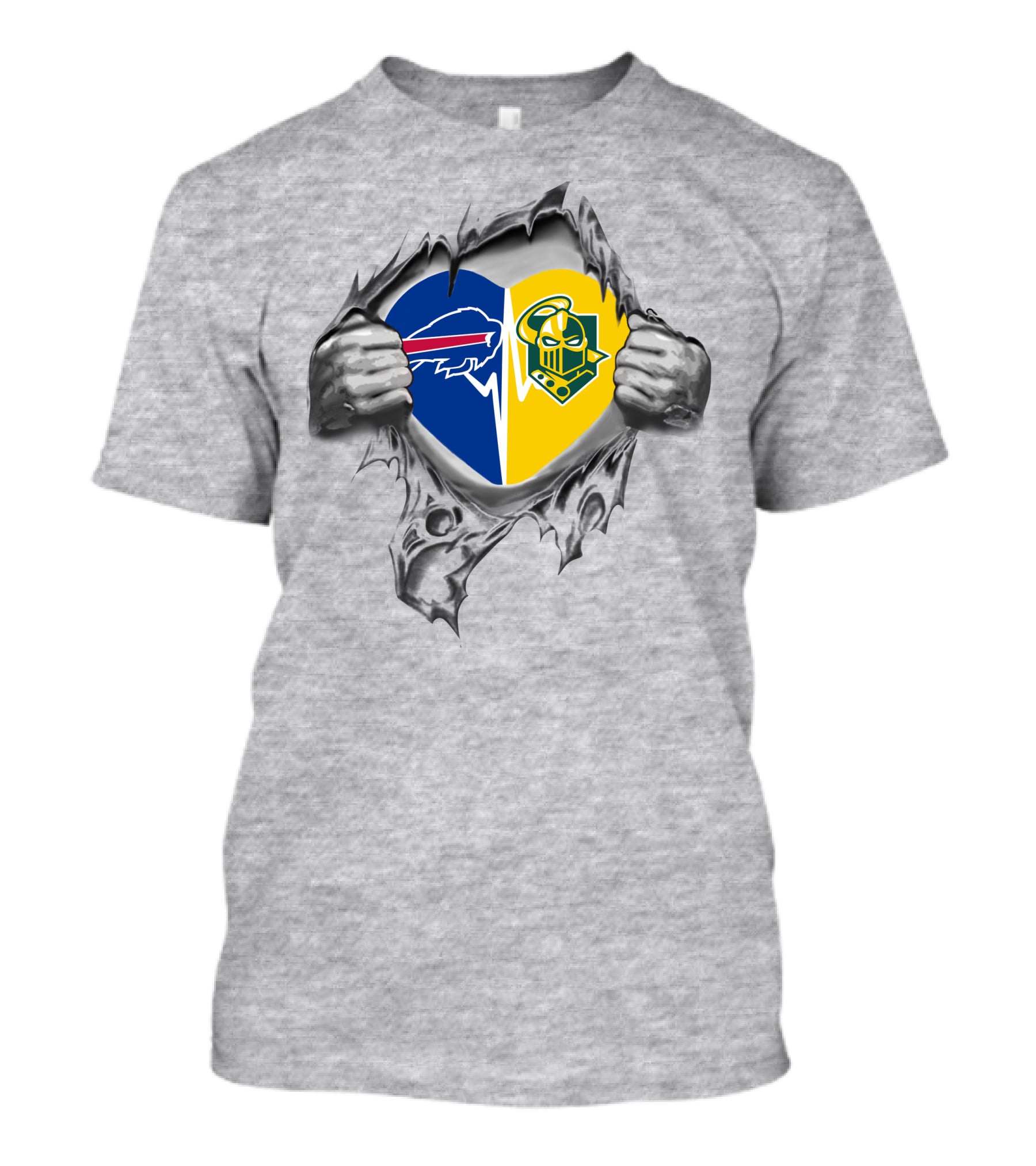 Buffalo Bills Vegas Golden Knights Heart Design 75 Clarkson Passion T-Shirt