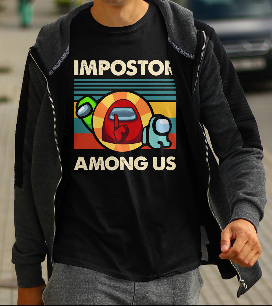 IMPOSTOR AMONG US Retro Crewmates T-Shirt