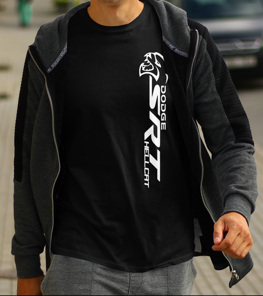 Dodge SRT Hellcat Logo With Cat Head T-Shirt