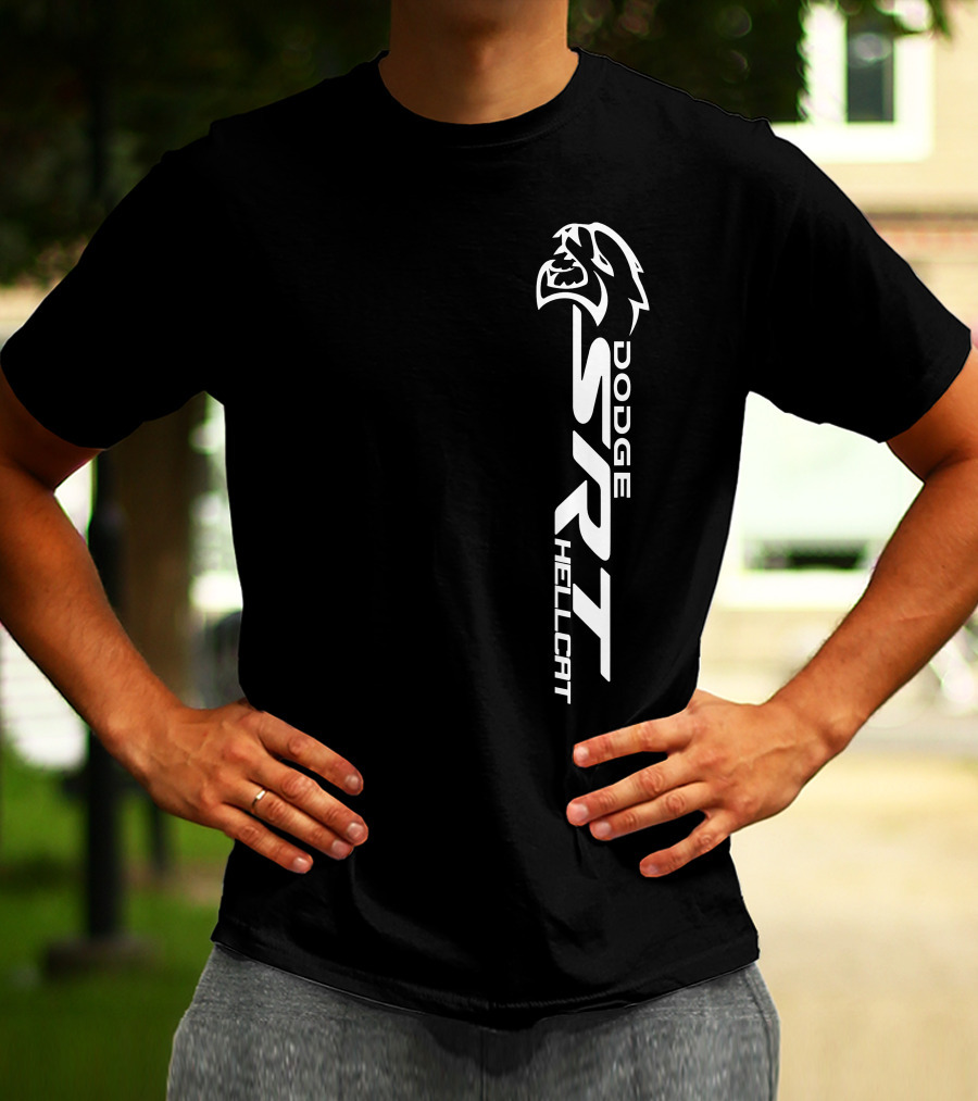 Dodge SRT Hellcat Logo With Cat Head T-Shirt