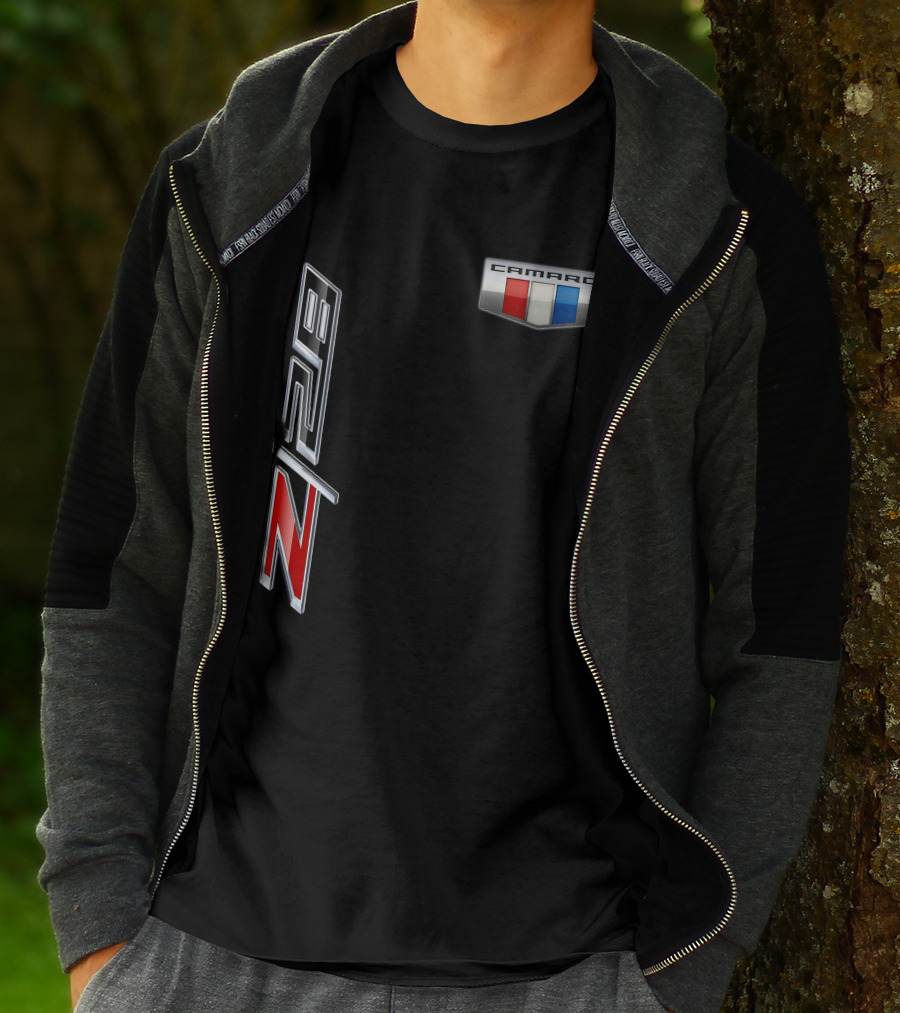 Camaro Z28 Logo With Red White Blue Emblem T-Shirt