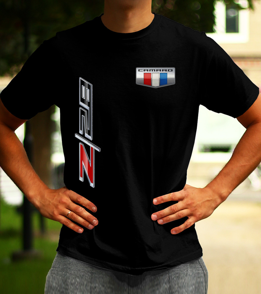 Camaro Z28 Logo With Red White Blue Emblem T-Shirt
