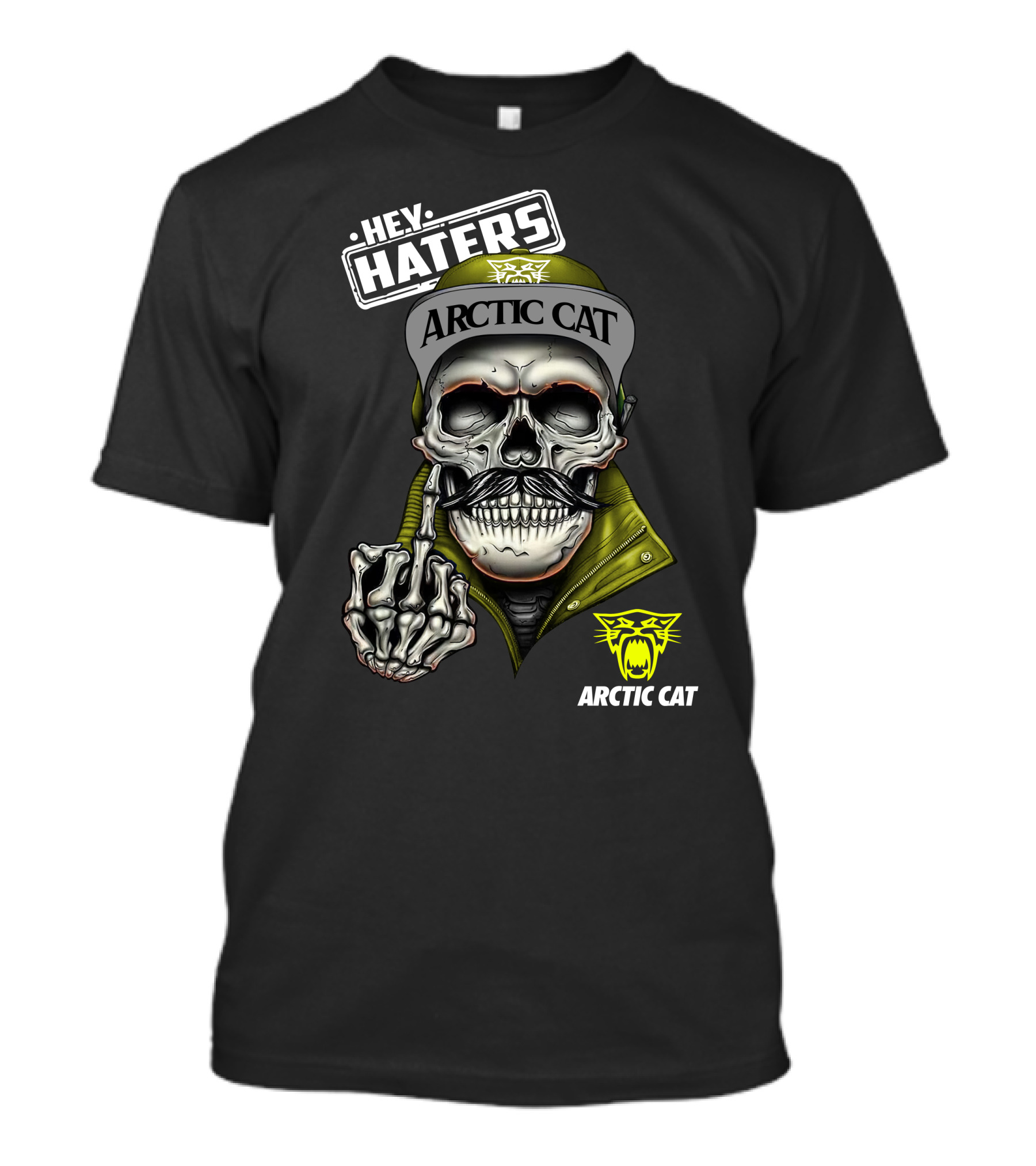 Hey Haters Arctic Cat Skull With Arctic Cat T-Shirt