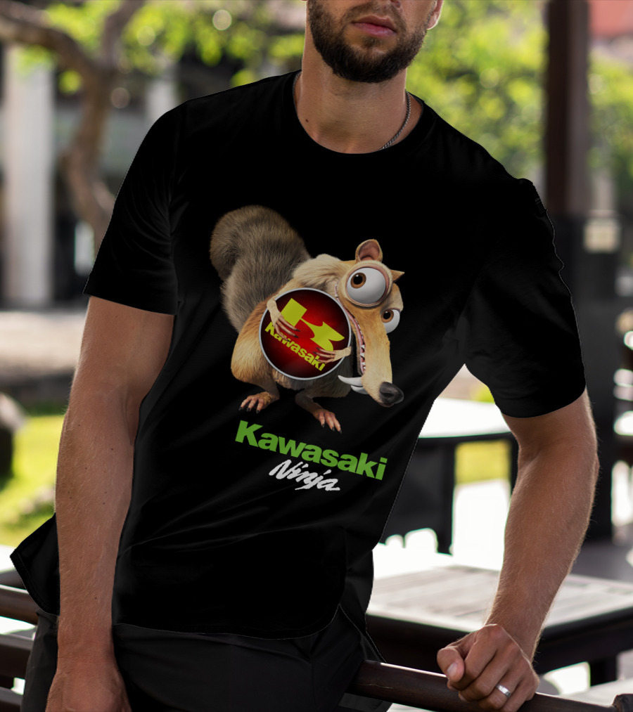 Kawasaki Ninja Ice Age Squirrel Crossover T-Shirt